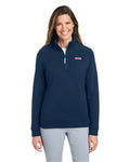 vineyard vines K002795 Women’s Collegiate Shep Quarter-Zip Sweatshirt - Vineyard Navy - model front