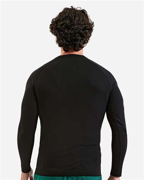 Onna NN270 Men's Unstoppable Fresh Long Sleeve Underscrub Base Layer T-Shirt - Black - model back