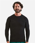 Onna NN270 Men's Unstoppable Fresh Long Sleeve Underscrub Base Layer T-Shirt - Black - model front