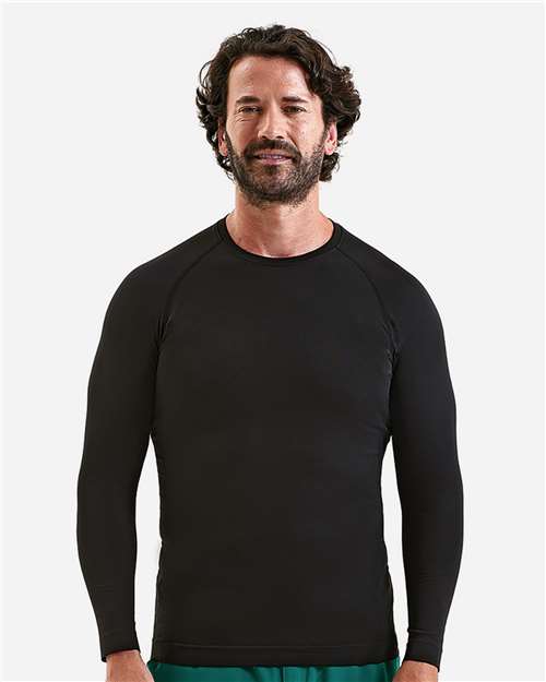 Onna NN270 Men's Unstoppable Fresh Long Sleeve Underscrub Base Layer T-Shirt - Black - model front