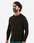Onna NN270 Men's Unstoppable Fresh Long Sleeve Underscrub Base Layer T-Shirt - Black - model side