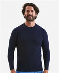 Onna NN270 Men's Unstoppable Fresh Long Sleeve Underscrub Base Layer T-Shirt - Navy Heather - model front
