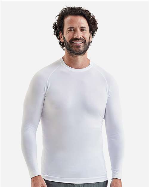 Onna NN270 Men's Unstoppable Fresh Long Sleeve Underscrub Base Layer T-Shirt - White - model front