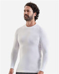Onna NN270 Men's Unstoppable Fresh Long Sleeve Underscrub Base Layer T-Shirt - White - model side