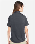 Harriton M585W Women's Advantage IL Short Sleeve Dress Shirt - Dark Charcoal - model back