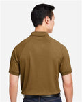 Harriton M208 Men's Charge Snag and Soil Protect Polo - Coyote Brown - model back