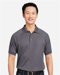 Harriton M208 Men's Charge Snag and Soil Protect Polo - Dark Charcoal - model front