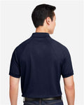 Harriton M208 Men's Charge Snag and Soil Protect Polo - Dark Navy - model back
