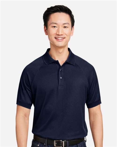 Harriton M208 Men's Charge Snag and Soil Protect Polo - Dark Navy - model front