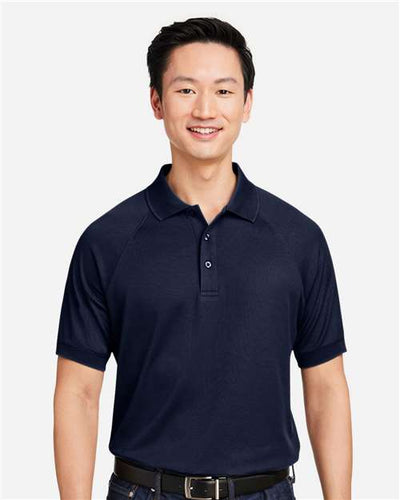 Harriton M208 Men's Charge Snag and Soil Protect Polo - Dark Navy - model front
