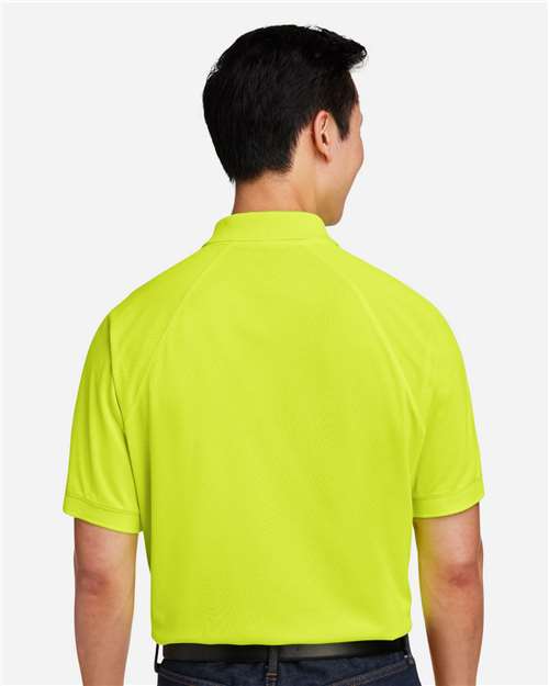 Harriton M208 Men's Charge Snag and Soil Protect Polo - Safety Yellow - model back