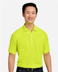 Harriton M208 Men's Charge Snag and Soil Protect Polo - Safety Yellow - model front