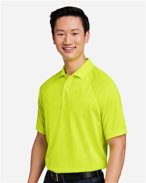 Harriton M208 Men's Charge Snag and Soil Protect Polo - Safety Yellow - model side