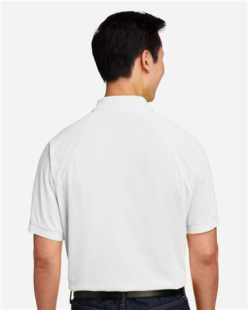 Harriton M208 Men's Charge Snag and Soil Protect Polo - White - model back