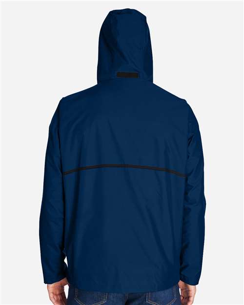 Team 365 TT70 Unisex Conquest Jacket with Mesh Lining - Sport Dark Navy - model back