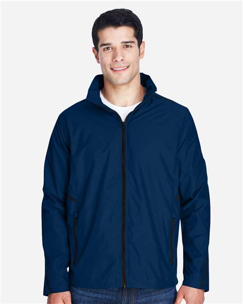 Team 365 TT70 Unisex Conquest Jacket with Mesh Lining - Sport Dark Navy - model front
