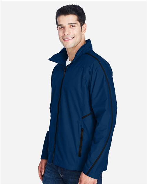 Team 365 TT70 Unisex Conquest Jacket with Mesh Lining - Sport Dark Navy - model side