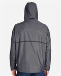Team 365 TT70 Unisex Conquest Jacket with Mesh Lining - Sport Graphite - model back