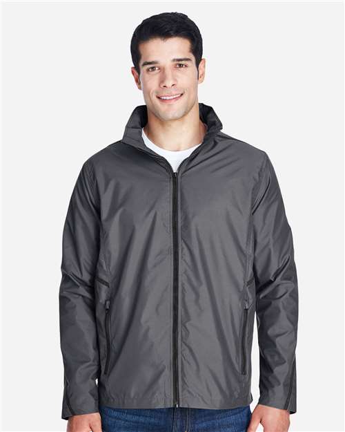 Team 365 TT70 Unisex Conquest Jacket with Mesh Lining - Sport Graphite - model front