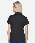 Harriton M315W Women's Polyester Jersey Polo - Black - model back