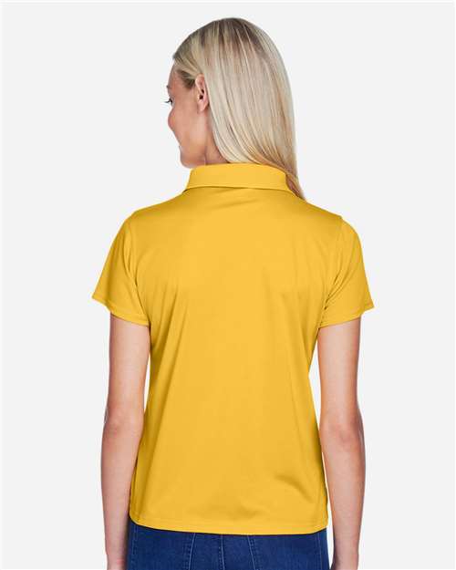 Harriton M315W Women's Polyester Jersey Polo - Gold - model back