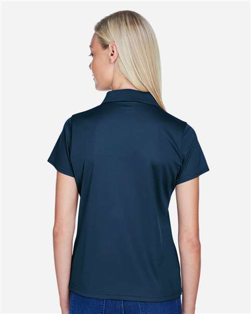 Harriton M315W Women's Polyester Jersey Polo - Navy - model back