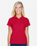 Harriton M315W Women's Polyester Jersey Polo - Red - model front