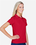 Harriton M315W Women's Polyester Jersey Polo - Red - model side