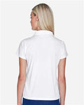 Harriton M315W Women's Polyester Jersey Polo - White - model back