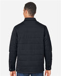 Harriton M821 Unisex Guardian Soft Shell Chore Coat - Black - model back