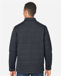 Harriton M821 Unisex Guardian Soft Shell Chore Coat - Dark Charcoal - model back