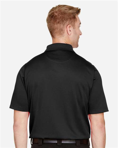 Harriton M348T Men's Tall Advantage Snag Protection Plus IL Polo - Black - model back