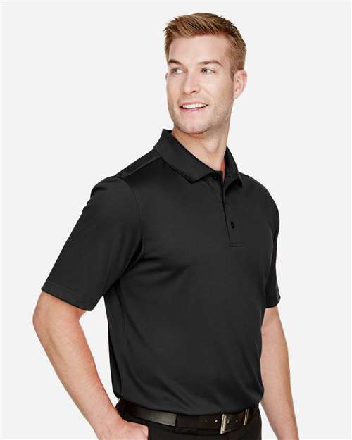 Harriton M348T Men's Tall Advantage Snag Protection Plus IL Polo - Black - model side