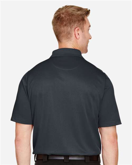 Harriton M348T Men's Tall Advantage Snag Protection Plus IL Polo - Dark Charcoal - model back