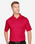 Harriton M348T Men's Tall Advantage Snag Protection Plus IL Polo - Red - model front