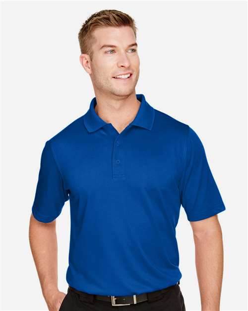 Harriton M348T Men's Tall Advantage Snag Protection Plus IL Polo - True Royal - model front