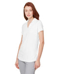 Puma Golf 597695 Women's Cloudspun Free V-neck Polo - Bright White - model side