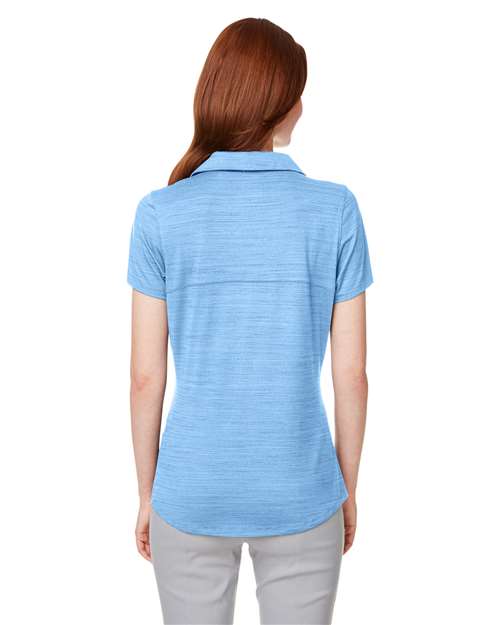 Puma Golf 597695 Women's Cloudspun Free V-neck Polo - Placid Blue Heather - model back