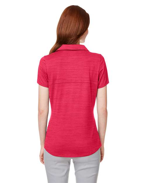 Puma Golf 597695 Women's Cloudspun Free V-neck Polo - Teaberry Heather - model back