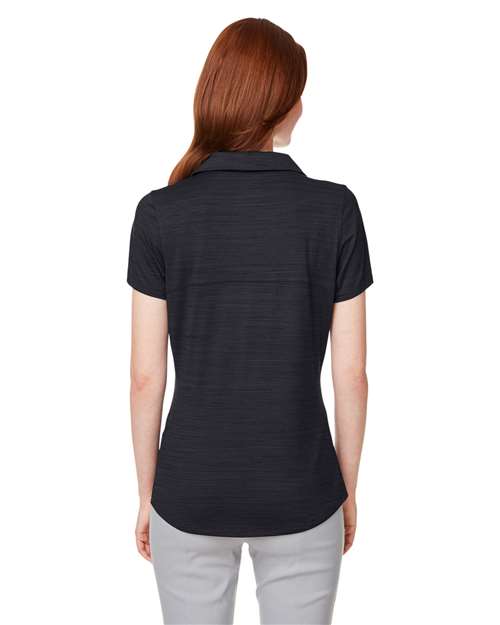 Puma Golf 597695 Women's Cloudspun Free V-neck Polo - Puma Black Heather - model back