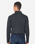 Harriton M208L Men's Charge Snag and Soil Protect Long Sleeve Polo - Dark Charcoal - model back
