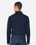 Harriton M208L Men's Charge Snag and Soil Protect Long Sleeve Polo - Dark Navy - model back