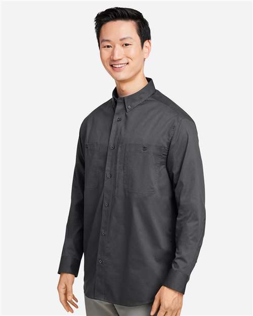 Harriton M585L Men's Advantage IL Workshirt - Dark Charcoal - model side