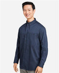 Harriton M585L Men's Advantage IL Workshirt - Dark Navy - model side