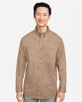 Harriton M585L Men's Advantage IL Workshirt - Khaki - model front