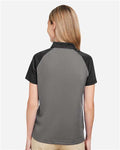 Team 365 TT21CW Women's Command Snag-Protection Colorblock Polo - Sport Graphite/ Black - model back