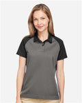 Team 365 TT21CW Women's Command Snag-Protection Colorblock Polo - Sport Graphite/ Black - model front