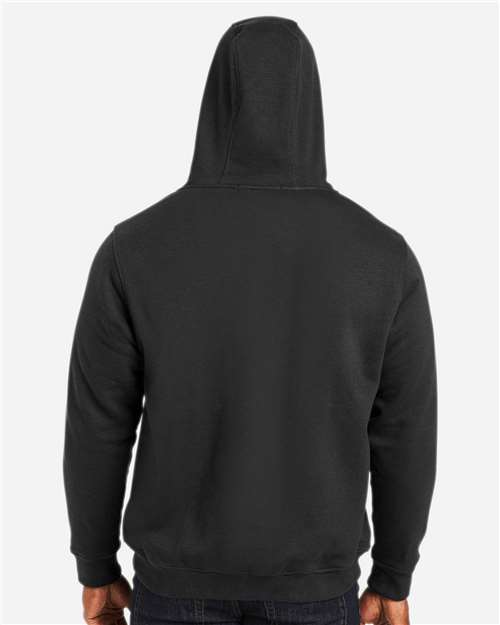 Harriton M711T Unisex Tall ClimaBloc Lined Heavyweight Hooded Sweatshirt - Black - model back