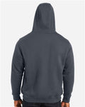 Harriton M711T Unisex Tall ClimaBloc Lined Heavyweight Hooded Sweatshirt - Dark Charcoal - model back