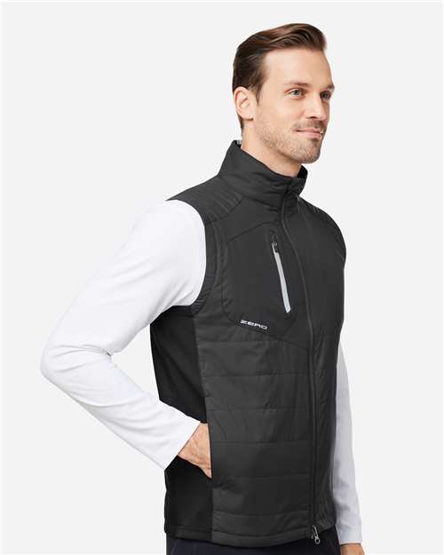 Zero Restriction W1008 Men's Lightweight Hybrid Vest - Black - model side